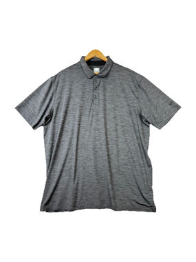 Callaway Opti Dry Golf Polo Shirt Men's XXL Striped Gray 3 Button Short Sleeve